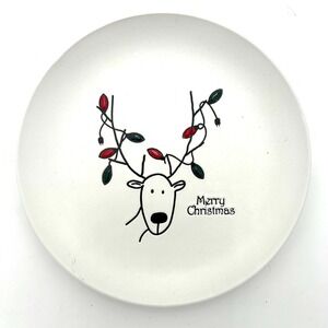 Set of 4 Holiday RUDY 8" Dinnerware Plates by Bia Cordon Bleu Christmas Plates